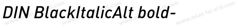 DIN BlackItalicAlt bold字体转换